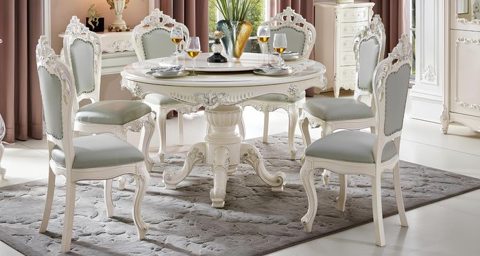 Design Rund Tisch 4x Stühle EssZimmer Sitz Polster Tische Garnitur Echtholz
