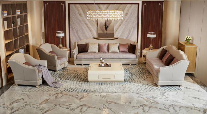 Luxus Wohnzimmer Möbel Design Sitzpolster Sofagarnitur Couch Komplettes Set Holz