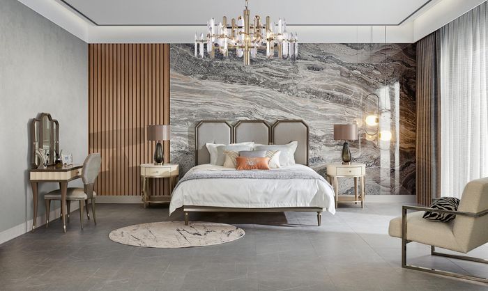 Schlafzimmer Set Komplett Design Einrichtung Bett Moderne Möbel 5tlg. Nachttisch