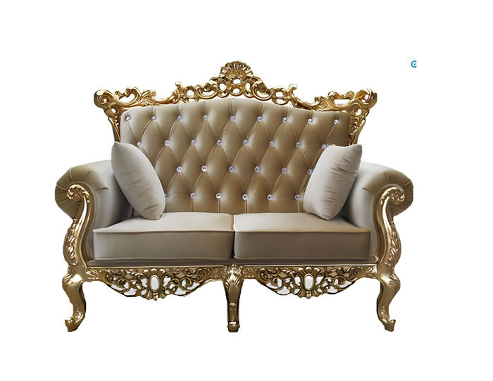 Zweisitzer Chesterfield Thron Sofa Königlicher Polster Samt 2 Sitzer Antik Stil