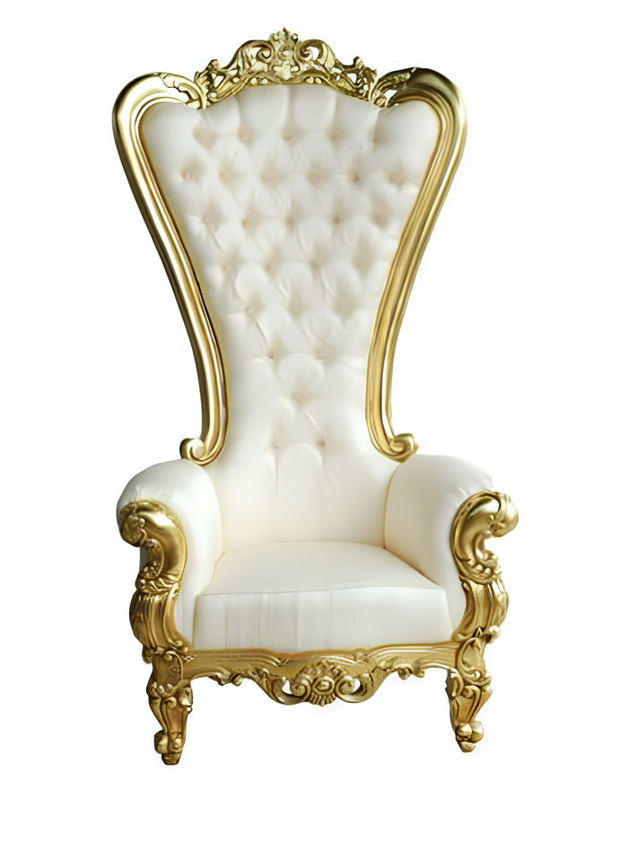 Thron Sessel Königlicher Polster Chesterfield Samt 1 Sitzer Antik Stil Stühle