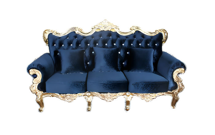 Thron Sofa Königlicher Polster Chesterfield Samt 3 Sitzer Antik Stil Sofas Neu