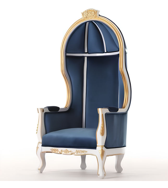Thron Sessel Königlicher Polster Chesterfield Samt 1 Sitzer Antik Stil Stühle