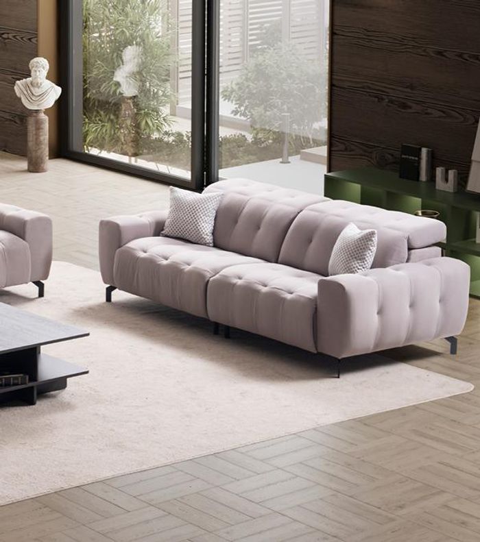 Design Dreisitzer Möbel 2 Sitz Design Sofa Couch Polster Wohnzimmer