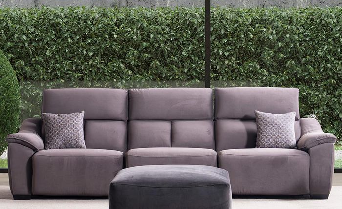 Luxus Sofa 3 Sitzer Sofas Sitz Stoff Design Möbel Stil Textil Neu Wohnzimmer