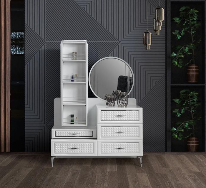 Schlafzimmer Kommode mit Spiegel Luxus Kommoden Sideboard 2tlg. Sideboard