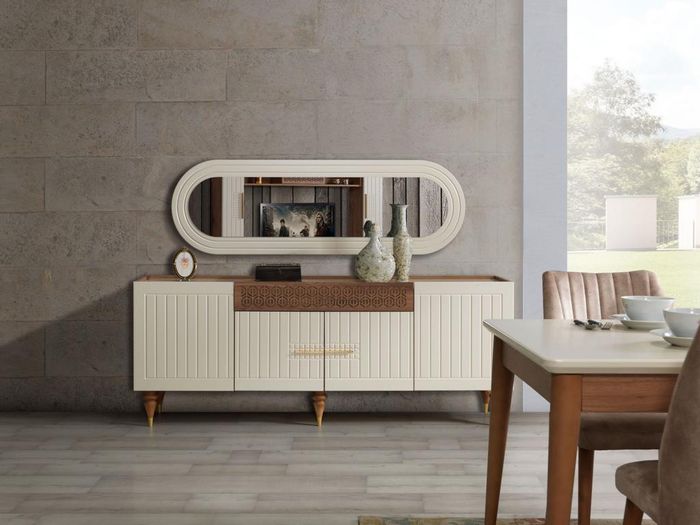 Set Kommode Spiegel Modern Garnitur Luxus Konsolen Schrank Sideboard Set