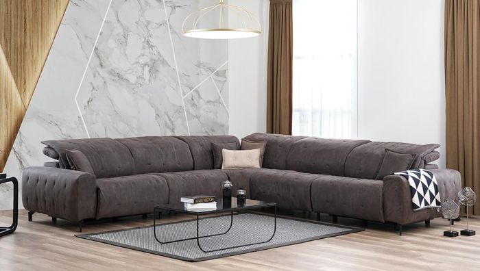 Ecksofa Wohnlandschaft Eckcouch Ecklounge Polsterecke Design Sofa Couch Garnitur
