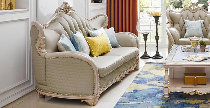 Design Leder Sofa Couch Polster Sofas Couchen Dreisitzer 3er Wohnzimmer Sitz Neu
