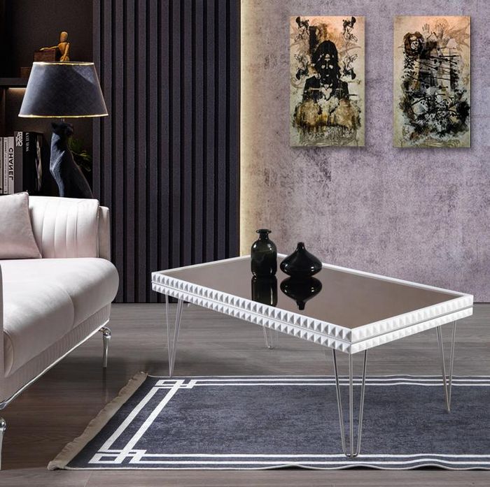 Wohnzimmer Couchtisch Tisch Design Möbel Luxus Couchtische Holz 111x64