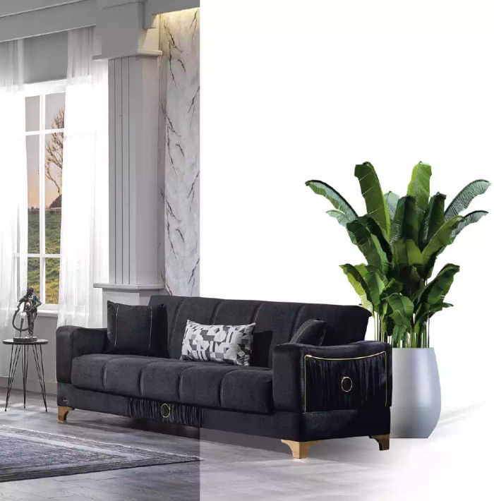 Sofa 3-Sitzer Couch Stoffsofa Sitzmöbel Polstersofa Loungesofa Armlehne