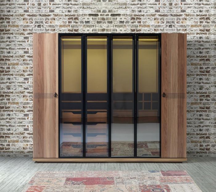 Durchsichtiger Kleiderschrank Möbel Luxus Design Einrichtung Schlafzimmer