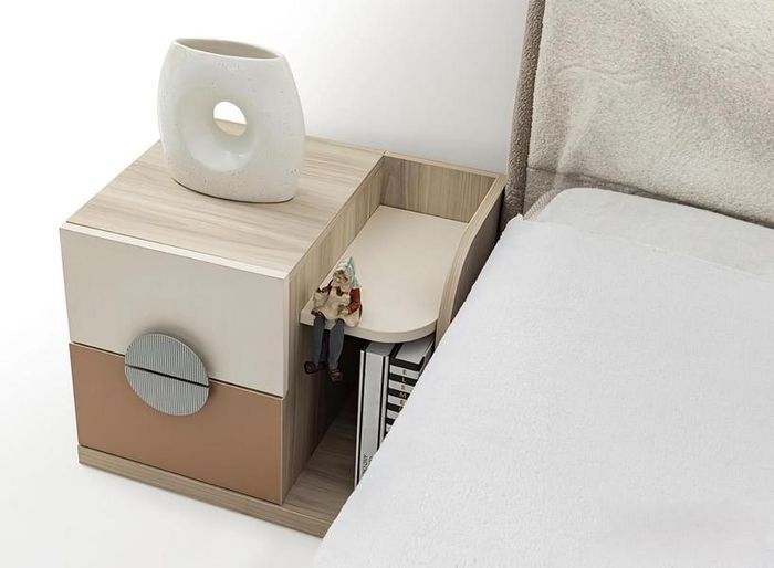 Nachttisch Modern Schublade Ablage Stilvolles Design Kinderzimmer Gestaltung