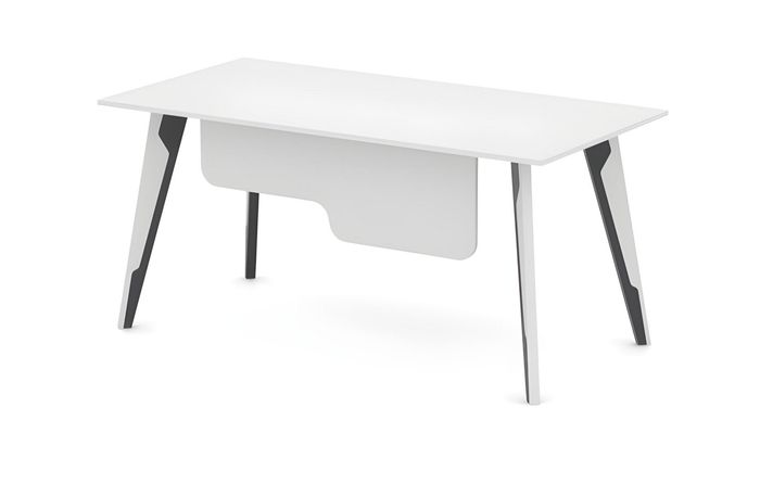 Schreibtisch Arbeitszimmer Tisch Bürotisch Computertisch Weiß - Schwarz