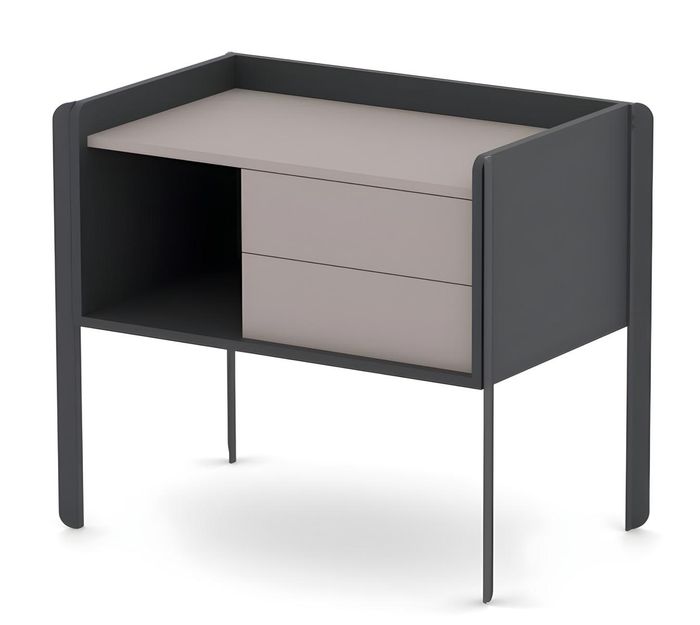 Beistellkommode Büroschrank Kommode mit 2 Schubladen Büroausstattung