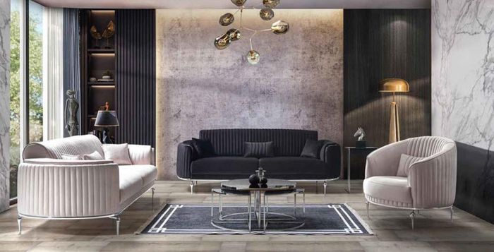 Sofagarnitur 331 Sitzer Couch Polster Lehn Sofa Garnitur Textil Stoff Sofas Neu