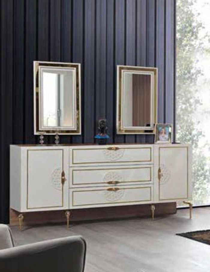 Konsolentisch Spiegel Sideboard xxl Konsole Kommode Sideboards Kommoden 3tlg set