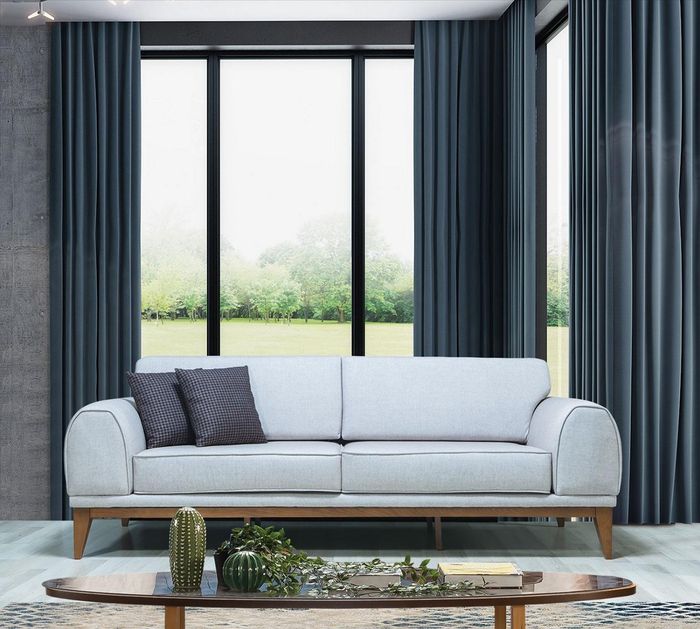 Moderne Sofagarnitur Designer Dreisitzer Einsitzer Luxus 3-er Sessel