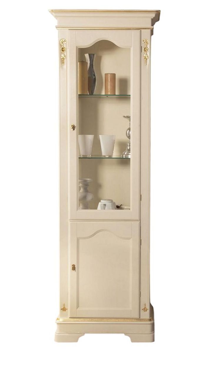 Vitrine Design Glasfront Arbeitszimmer Regal Säule Vitrinen Schrank Art déco