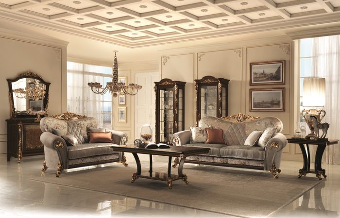 Luxus Klasse 3+1 Italienische Möbel Sofagarnitur Couch Sofa Neu arredoclassic™