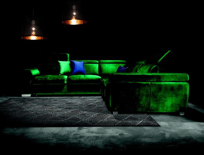 Elegante Designer Textil Stoff Couch Ecksofa Polster Garnitur Wohnlandschaft Neu