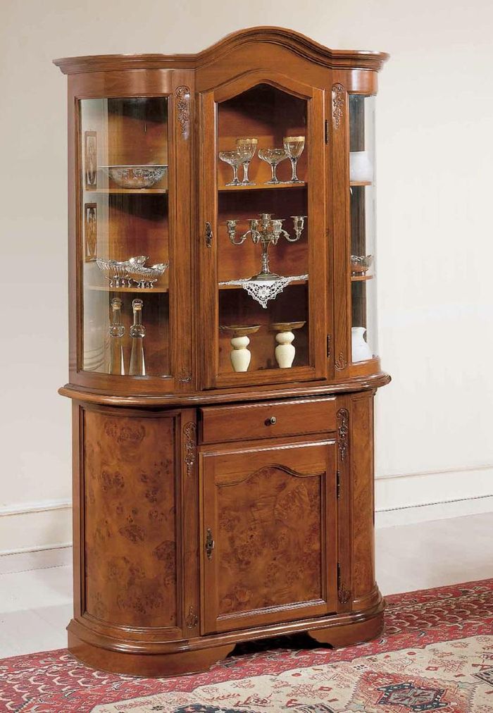 Vitrine Italienische Möbel Vitrine Wohnzimmer Sideboard Anrichte Glas Schränke