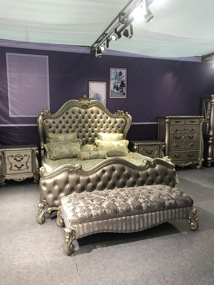 Chesterfield New Bed Design Double Beds Luxury Classic Baroque Rococo Style Gold