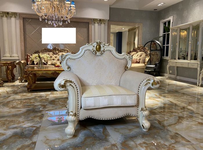 Textile Armchair 1 Seater Baroque Rococo Sofa Upholstery New Sofa Design Luxury