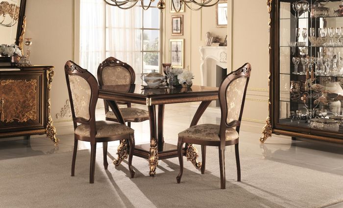 Luxury Classic Dining Room Set 4x Chairs & Table Noble Design Arredoclassic™