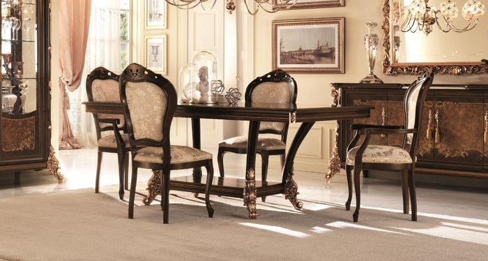 Royal Classic Design Dining Room Set Luxury 4x Chairs & Table Arredoclassic™