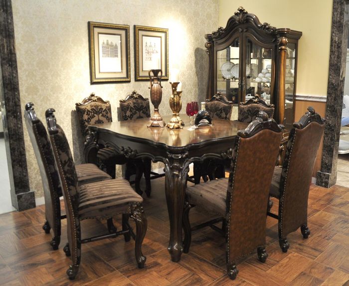 Dining Table Group Dining Room Living Room Set Wood Design Tables Baroque Rococo