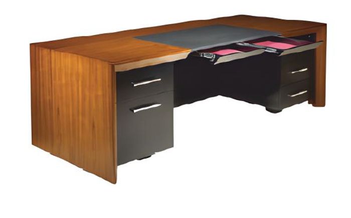Bürotisch Braun Tisch Holz Modern Stil Rechteckig Arbeitszimmer Büro