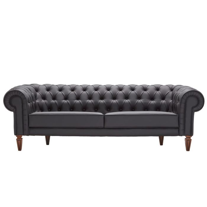 Sofa 2 Sitzer Chesterfield Leder Sofa Polster Sofas Design Luxus Couch Sofas