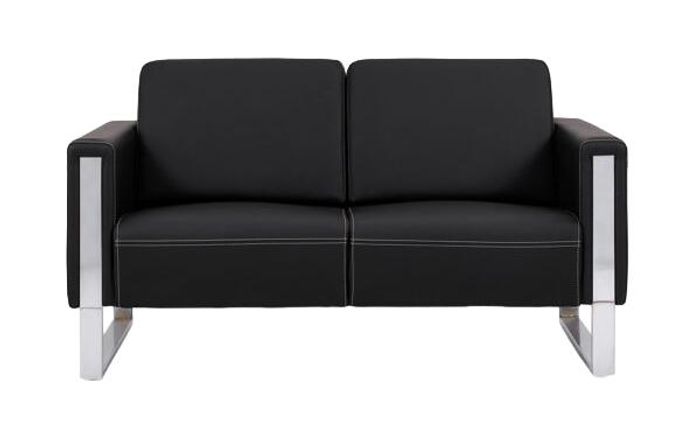 Sofa 2 Sitzer Design Stil Modern Leder Möbel Büromöbel Luxus Couch
