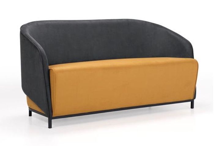 Design 2 Sitzer Sofas Lounge Sofa Leder Polster Stoff Luxus Couchen