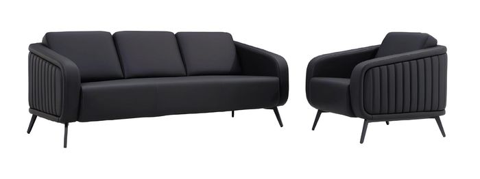 Sofa Moderne Büromöbel Polstermöbel Designer Leder Sofa 3-Sitzer Sessel