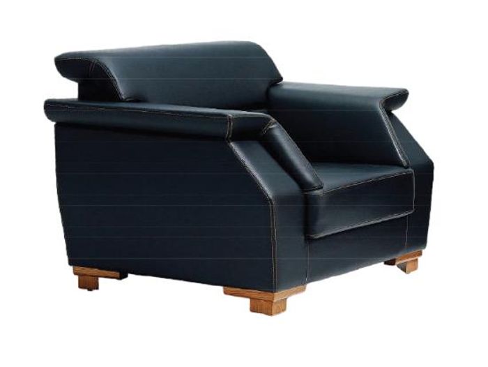 Sofa 1 Sitzer Lounge Chaise Sofa Leder Textil Design Luxus Chair Sessel