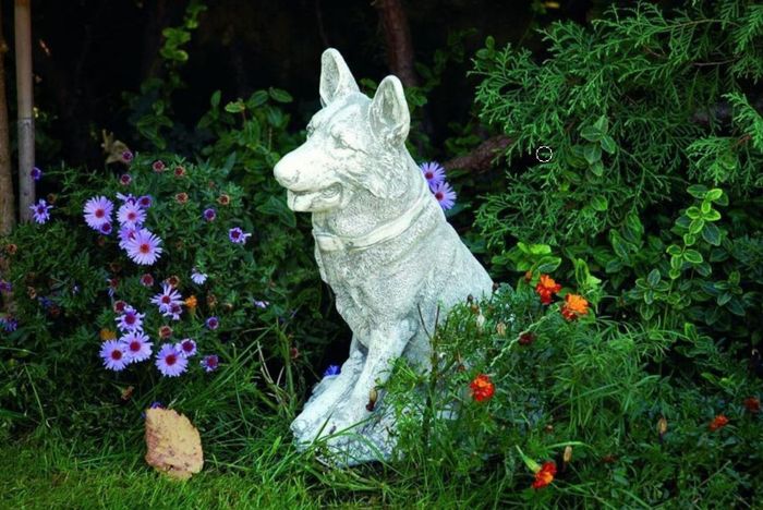 Garten Dekoration Deutscher Schäferhund Terrasse Stein Figuren Figur Deko Statue