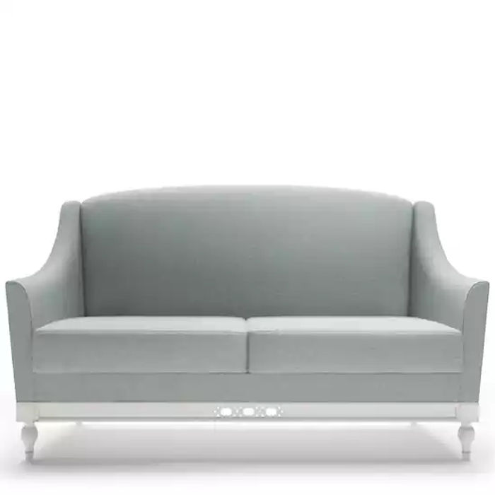 Sofa 2 Sitzer Sofas Design Luxus Neu Textil Holz Polster Zweisitzer couchen