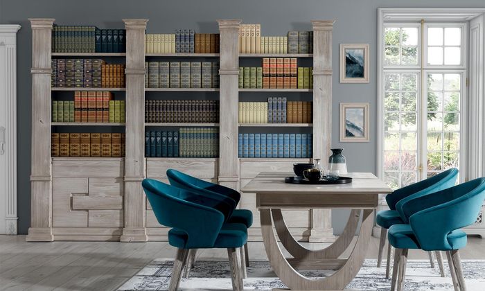 Wandregal Regal Bücherschrank Bücherregal Wohnwand Wohnzimmer Wand Regal Design