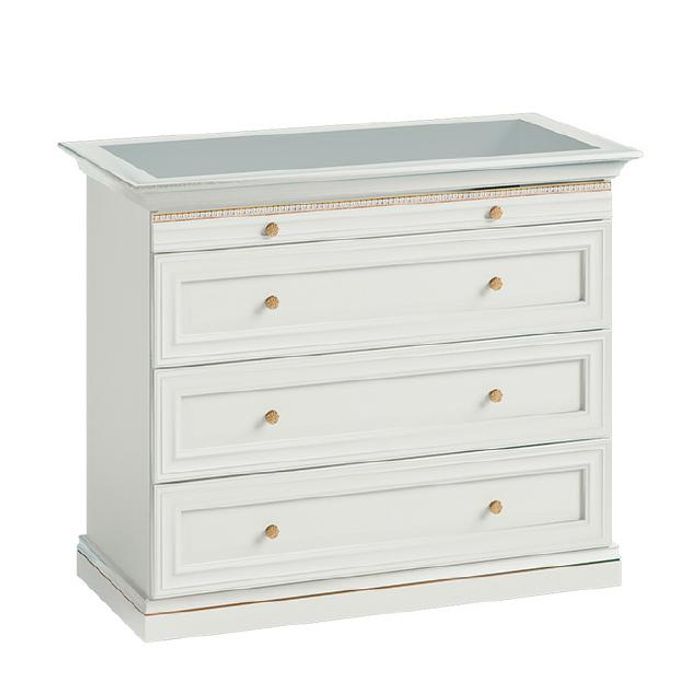 Kommode + Virtrine Schmuck Uhren Begehbarer Schrank Massiv Echtholz V-KG Kommode
