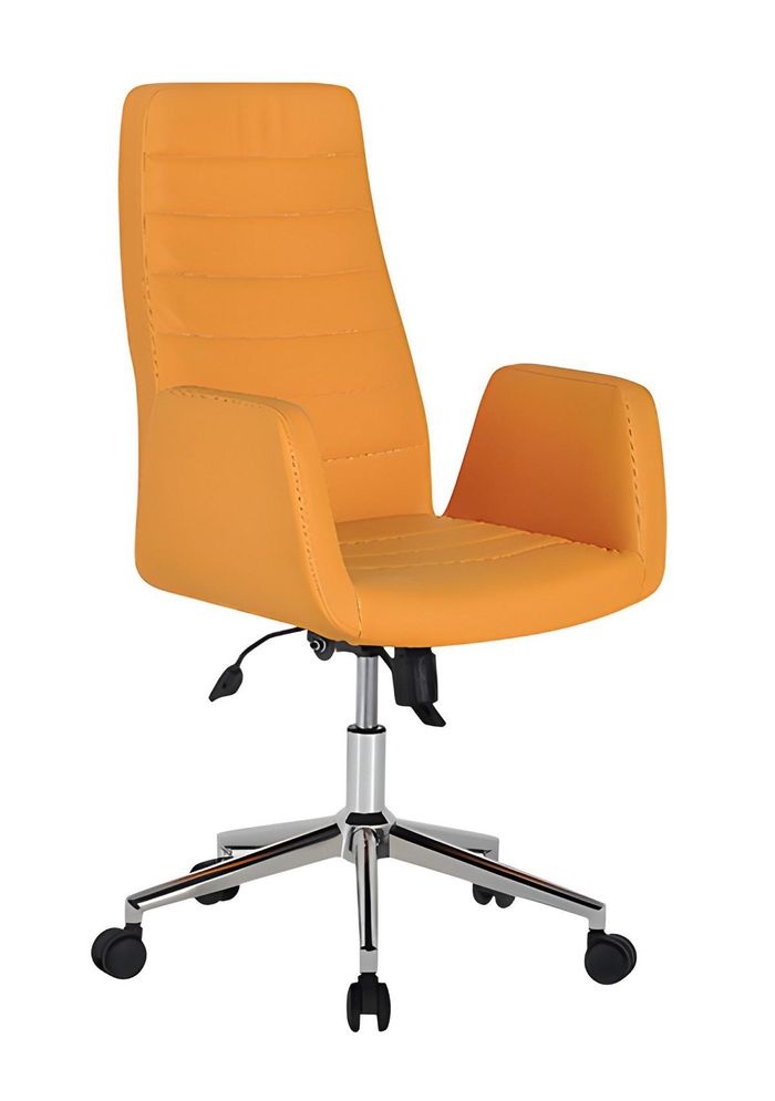 Exklusiver Oranger Bürostuhl Designer Arbeitszimmer Drehsessel