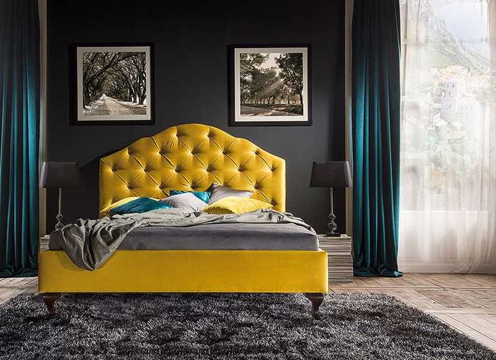 Designer Bett Betten Ehebett Doppelbett Polsterbett Lederbett - Model CL-4A