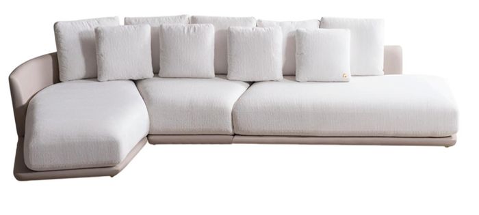 Weißes Modulsofa Designer Ecksofa Modernes L-Form Sofa Luxus Möbel