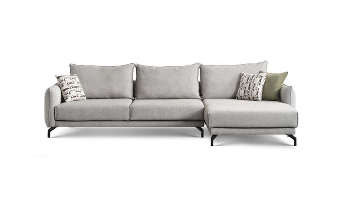 Couch L Form Ecksofa Wohnlandschaft Große Sofa Grau Modern Polstersofa