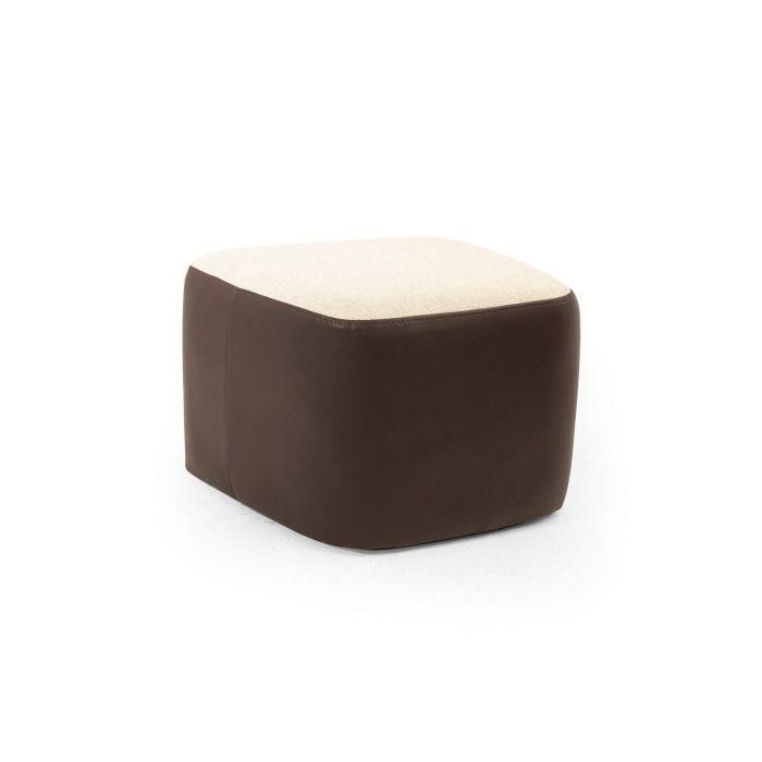Stilvoll Braun Farbe Soft Hocker Kunstleder Perfekte Möbel in Wohnzimmer