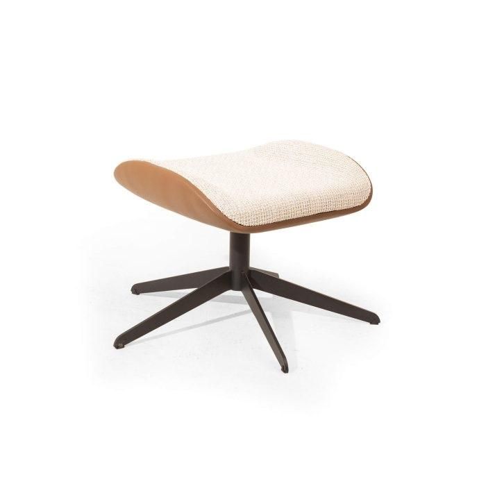 Stilvoll Beige Farbe Soft Hocker Kunstleder Perfekte Möbel in Wohnzimmer