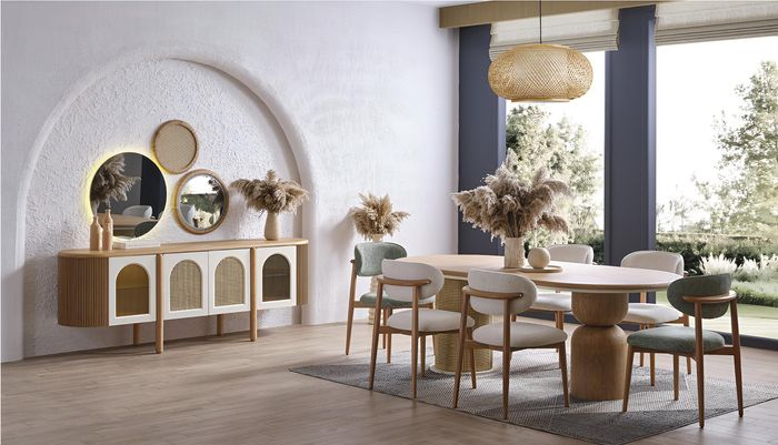 Esstisch mit Stühlen und Sideboard modernes Design für Ihr Zuhause Möbel