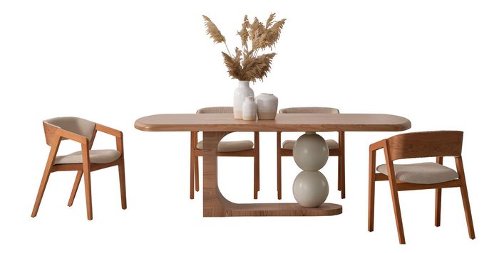 Moderner Essstuhl aus Holz mit Polsterung und stilvollem Design luxuriöse Möbel