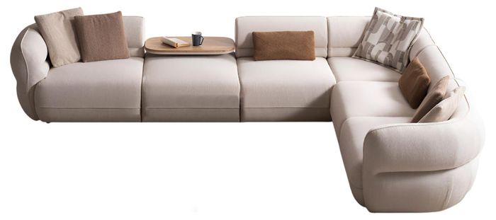 Modulares Ecksofa im modernen Design mit komfortablen Kissen